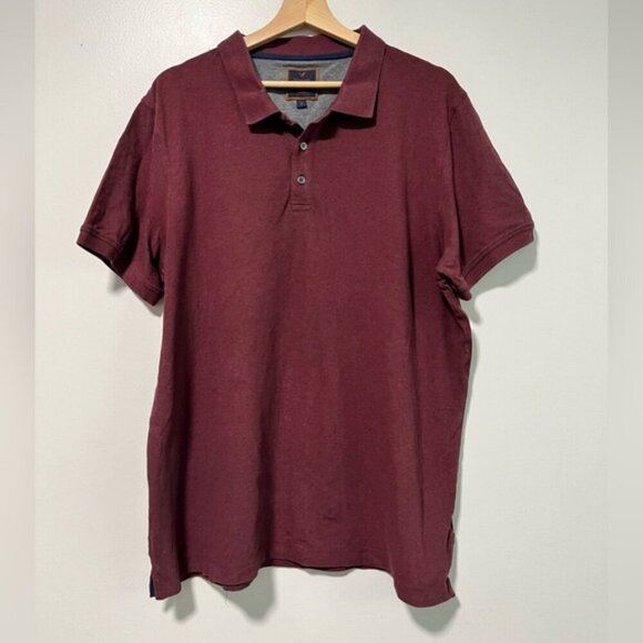 Denver Hayes XL Maroon Polo Shirt - Stretch Modern Fit - Picture 1 of 9